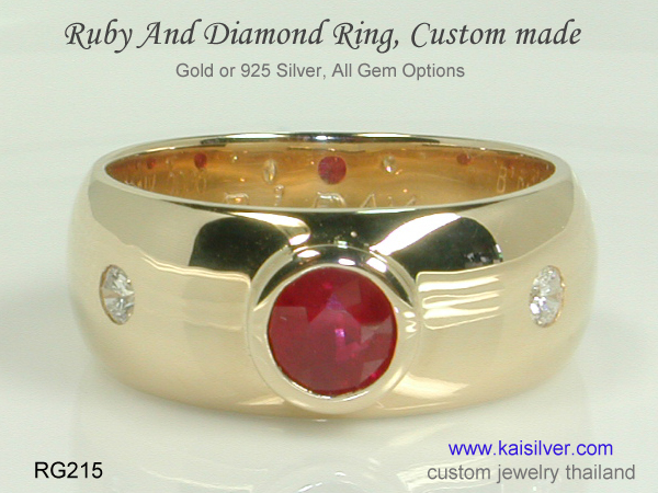 ruby band ring custom thailand